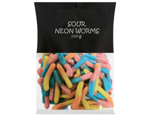 Kingsway Sour Neon Worms 160g
