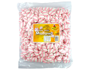Lolliland Pink and White Marshmallow Twists 800g