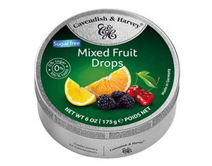 Cavendish & Harvey Sugar Free Mixed Fruit Drops Tin 175g